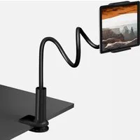 Holz Lichter Schwanenhals Handyhalterung für Bett, Tisch oder Desktop, Tablet Halterung, (bis 7,06 Zoll, Kein Werkzeug erforderlich, vielseitig einsetzbar, Flexibler Schwanenhals, 360° drehbar, stabil und für Tablets geeignet)