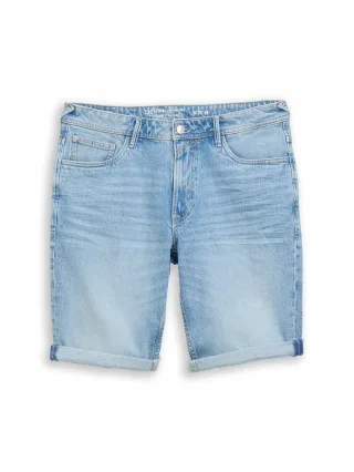 Denim Tom Tailor - TTAEDAN STRAIGHT Jeans Shorts used light stone blue denim - Gr. - M