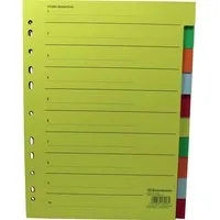Soennecken Aktenordner Register 1526 blanko 22,5x29,7cm volle Höhe RC farbig