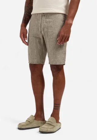 No Excess - Short Chino With Linen taupe - Gr. - S