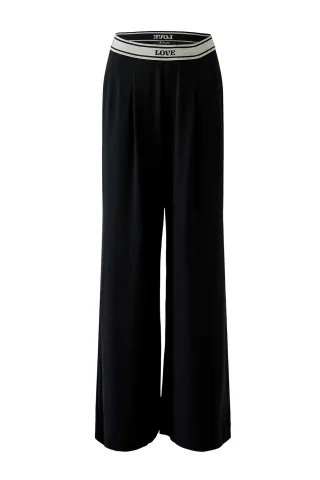 Miss Lagotte - Hose mit elastischem Bund schwarz - Gr. - 36