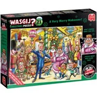Jumbo Spiele Puzzle Wasgij Christmas 21, Eine fröhliche Verwandlung, 2x1000 Teile Puzzle, 1000 Puzzleteile