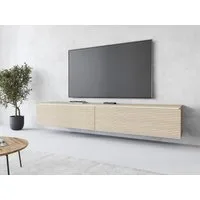 Home affaire Lowboard LOWBOARD VERA, wahlweise mit oder ohne Beleuchtung, Modernes griffloses TV-Board, 180 cm TV-Schrank, stehend und hängend