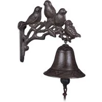 relaxdays Dekoobjekt Türglocke Gusseisen Vögel (1 St)