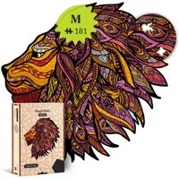 MagicHolz Puzzle König des Dschungels Löwe Holzpuzzle (2D), 181 Puzzleteile