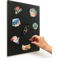 Tulup Magnettafel Metall Magnetboard für Reisemagnete Magnettafel Schwarz Wandmontage