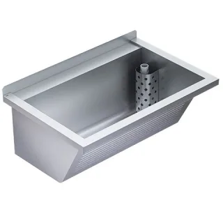 KWC Aquarotter Waschtrog, SIRIUS, Edelstahl, 750x354x500 mm, Ablauf rechts, 2030045754 2030045754
