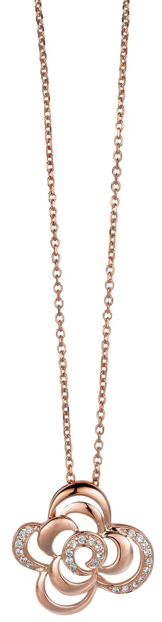 Orphelia Damen-Kette aus 925er Sterlingsilber mit Anhänger - Rosé ZH-4864/1