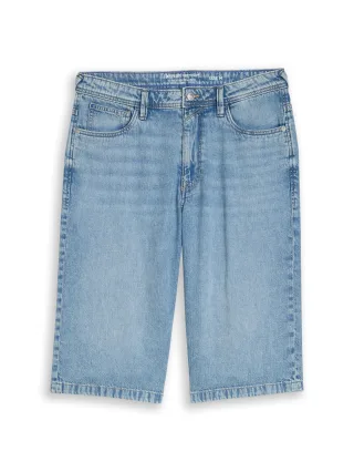 Denim Tom Tailor - TTWAYLEN RELAXED Ultralight Jeans Shorts used light stone blue denim - Gr. - L