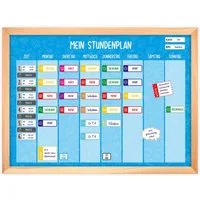 nikima Schreibtischkalender magnetischer Stundenplan blau mit 90 Magneten