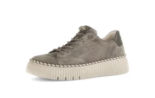 pius gabor - Sneaker low Materialmix Leder braun braun - Gr. - 4.5 UK