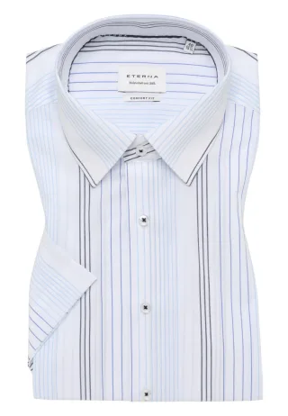 ETERNA - Comfort Fit: Kurzarmhemd blau - Gr. - 40