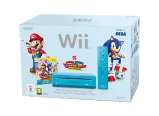 Nintendo Wii [inkl. Mario & Sonic bei den Olympischen Spielen] blau