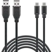 Wicked Chili USB-C Ladekabel für PS5, XBOX X/S Controller Gaming-Controllerkabel, USB-C, USB-A (300 cm), Extra Lang, 3A Fast Charge, mit Knickschutz, Play & Charge Gaming-Cont
