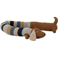 Bloomingville Kuscheltier Charlie, Stofftier Hund 2m Baumwolle Zugluftstopper ab Geburt