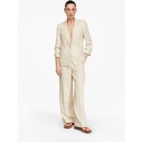 comma Chinos Hose Strukturierte Wide-Leg-Hose aus Lyocellmix