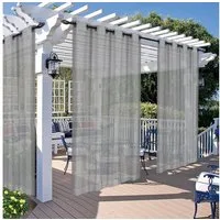 Sunicol Outdoorvorhang Outdoor Vorhang mit Ösen, Transparent, Sonnenschutz (4 St), Sichtschutz für Aussen Balkon Terrasse Rasen