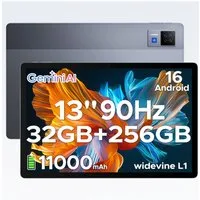 DOOGEE U13 Android 16 Tablet mit tastatur, 13 Zoll, 6+256GB, 11000mAh, gaming Tablet (13", Android 16, 90Hz, 13MP+8MP, ultradünn 7,8mm, WiFi5, GPS, Face ID, OTG, FM)