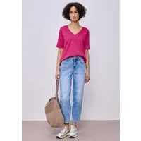 STREET ONE V-Shirt aus reiner Baumwolle