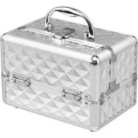 COSTWAY Schmuckkoffer, mit Spiegel, 23 x 15 x 18cm