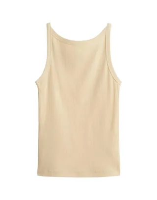 Opus - Trägertop aus feinem Rippenjersey Slim Fit - Izli gelb - Gr. - 42