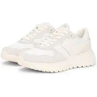 Tommy Jeans TJW CLEATED RUNNER SUEDE MIX Keilsneaker, Freizeitschuh, Halbschuh, Schnürschuh mit Logoschriftzügen