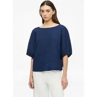 s.Oliver Kurzarmbluse Bluse Relaxed Bluse im Denim-Look