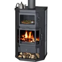 Victoria 05 Kaminofen EEK A mit Backfach+Herdplatte Victoria Taro F Speckstein, 9,51 kW