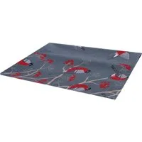 beties Platzset Beeren Vögel, (1-St., 1 Stück Tischset), Ideal auch als Untersetzer oder Schrankdeckchen, Farbe: stone-grau