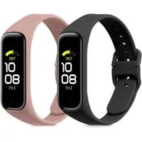 kwmobile Smartwatch-Armband 2x Uhrenarmband für Samsung Galaxy Fit 2 Armband, Fitnesstracker Band Set aus TPU Silikon - Ersatzarmband Smartwatch