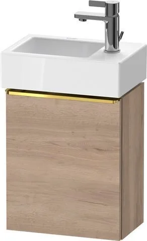 Duravit D-Neo Waschtischunterschrank wandhängend Tür:1, TA:LI, Gr:Gold Pol DE4218L34550000