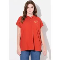 Ulla Popken Poloshirt Poloshirt Stickerei Polokragen Halbarm