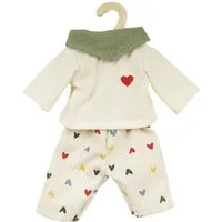 Heless Puppen Accessoires-Set Puppen-Kordhose ''Herz-Konfetti'' mit T-Shirt und Nickituch, Gr. 35-45