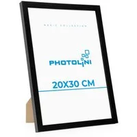 PHOTOLINI Bilderrahmen modern mit bruchsicherem Acrylglas, Holz MDF für Fotos & Poster, für 1 Bilder (1 Einzelrahmen), Posterrahmen 20x30 cm zum Aufhängen & Aufstellen