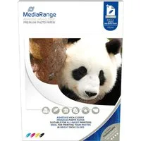 Mediarange Fotopapier Selbstklebendes Fotopapier A4 glänzend, 115g/m², 50 Blatt für Inkjet, DIN A4 (21,0 x 29,7 cm)/115 g/m²/reißfest