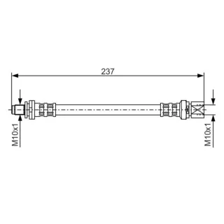 Bosch Bremsschlauch hinten links Opel Astra Calibra Vectra Saab 9-3 900