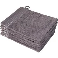 Dyckhoff Waschhandschuh Wave, Frottier (Set, 6-St), mit Jacquard-Bordüre