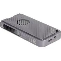 Laufwerksgehäuse M.2 NVMe USB 40 Gbps Gaming Style grau, werkzeugfrei, mit LED und Lüfter