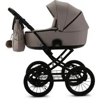 Knirpsenland Kombi-Kinderwagen Retro Style 2in1 inkl. Sportwagen, Wickeltasche & viel Zubehör, (Spar-Set), hohe Sicherheit durch One-Klick System der Kinderwagenaufsätze