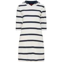 Sea Ranch Shirtkleid Ronja Damen Sweatshirt-Kleid Ronja Streifen-Design mit Kapuze und 3/4-Ärmeln