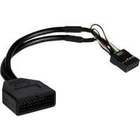 USB 2.0 Adapter, 19Pin Stecker > 9Pin Buchse schwarz, 15cm