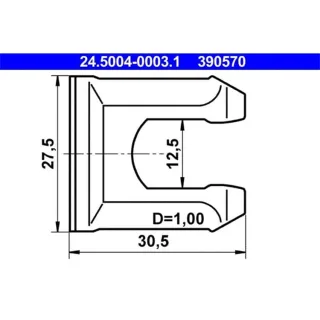 ATE Halter f?r Bremsschlauch ATE Halter f?r Bremsschlauch 24.5004-0003.1
