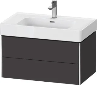 Duravit XSquare Waschtischunterbau wandhängend Graphit Supermatt 784x470x397 mm - XS4399080800000 XS4399080800000