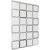 Aquabad® Duschrollo Vaskaflex Badewannenrollo Breite 100 cm, Muster: Quadrat, Breite: 100cm