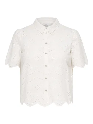 ONLY CARMAKOMA - CARVALAIS S/S SHIRT WVN NOOS Cloud Dancer - Gr. - 42