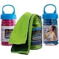 Muxel Massagerolle 3 x Cool Down Towel Kühltücher Fitnesstücher Sporttücherin der Flasche (Set, 3-tlg)