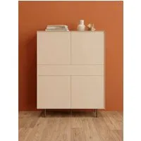 LeGer Home by Lena Gercke Highboard Essentials, Sideboard, Kommode, Anrichte, Schrank, Stauraumschrank, Breite: 111 cm, UV lackiert, Push-to-open-Funktion
