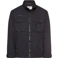 camel active Funktionsjacke schwarz,Casual,Baumwolle,Unifarben,Stehkragen,Lang,Regular Fit