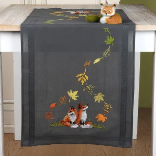 Stickläufer "Fuchs Herbst"