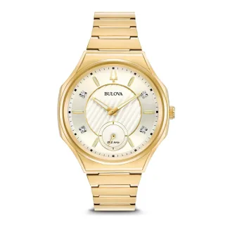Bulova Curv Damen Goldene Uhr 97P136